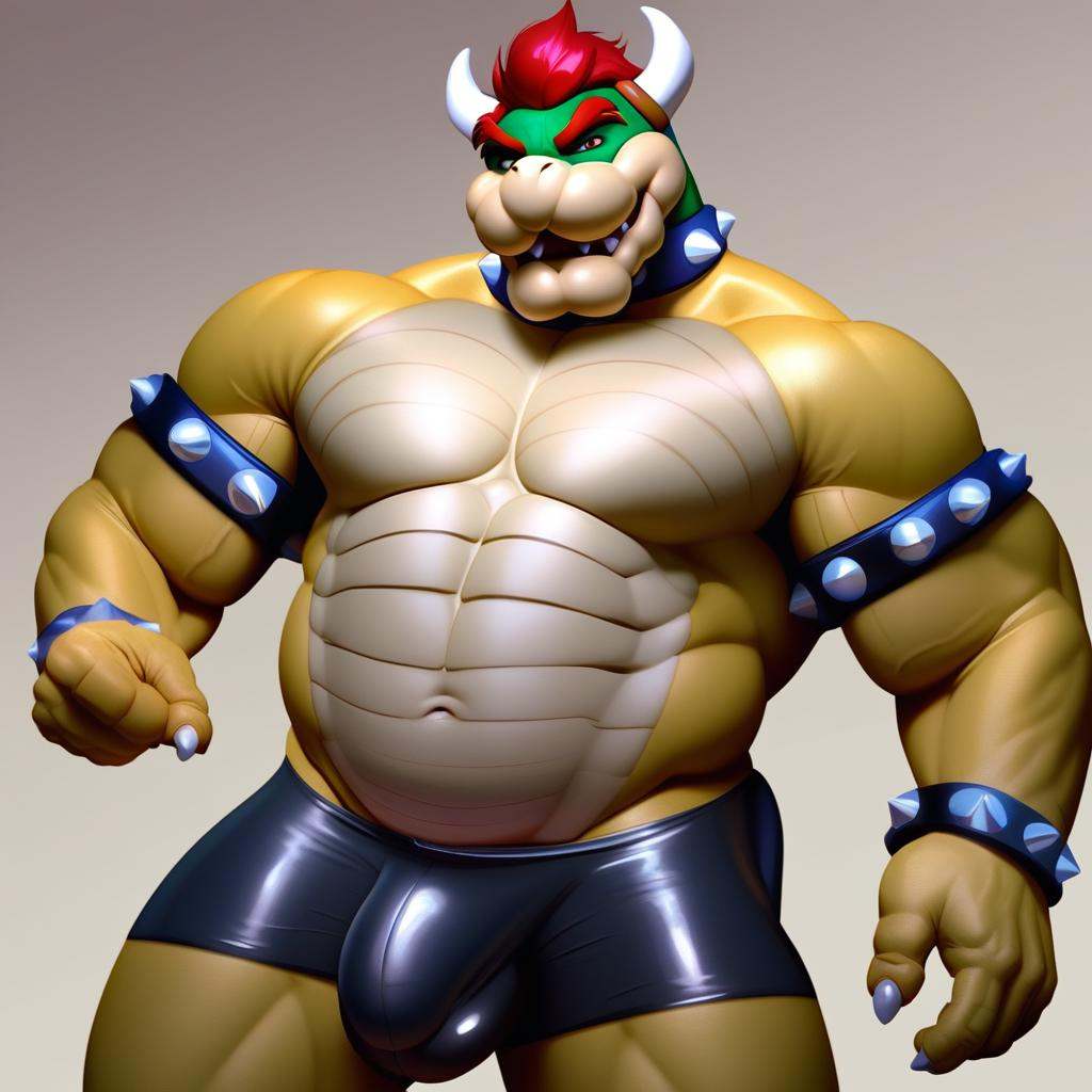 bowser,  focus,  muscular on Tensor.Art