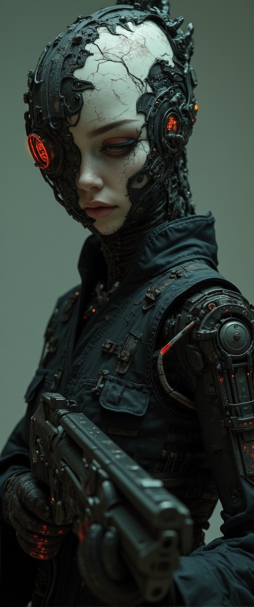 Full body shot,  Cyberpunk,  Gothic on Tensor.Art
