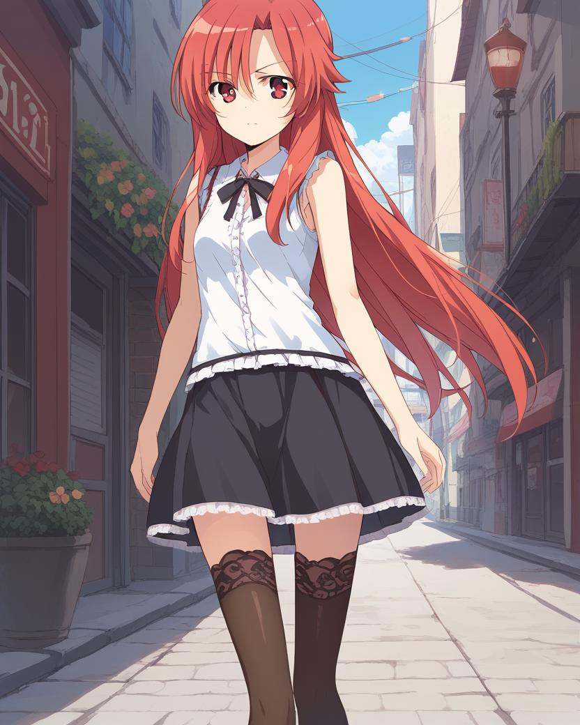 lisara restall,  red eyes,  red hair on Tensor.Art