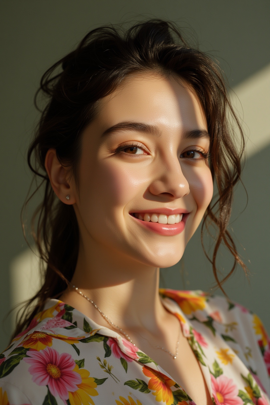 A stunning 8K masterpiece! A beautiful young woman with flawless,  high-definition skin shines brightly under natural ligh...