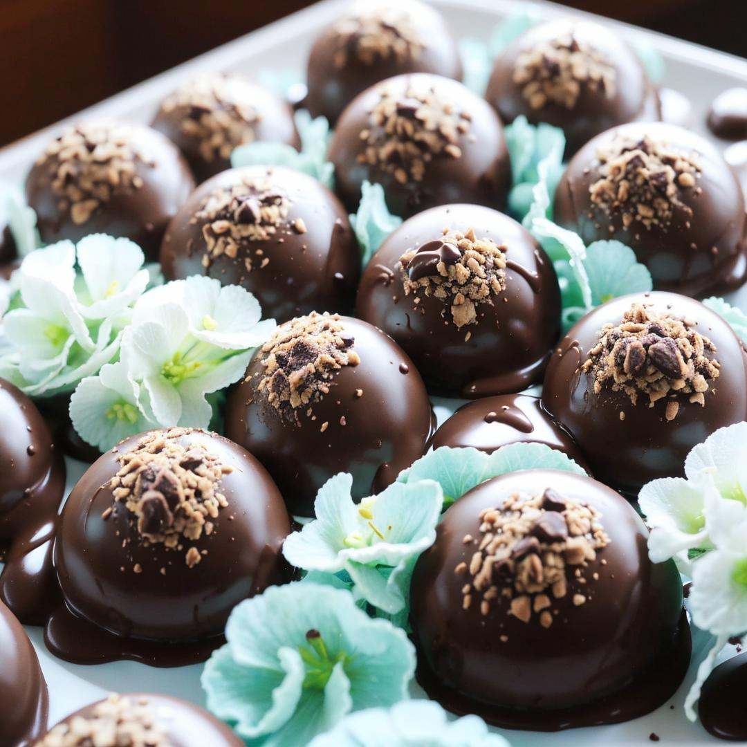 chocolate,chocolate theme,exquisite chocolate,various chocolate foods,still life,no humans,food photography,unique perspective,((close-up)),((blurry)),Highly detailed,(ultra-detailed),(best quality,masterpiece:1.5),qx,