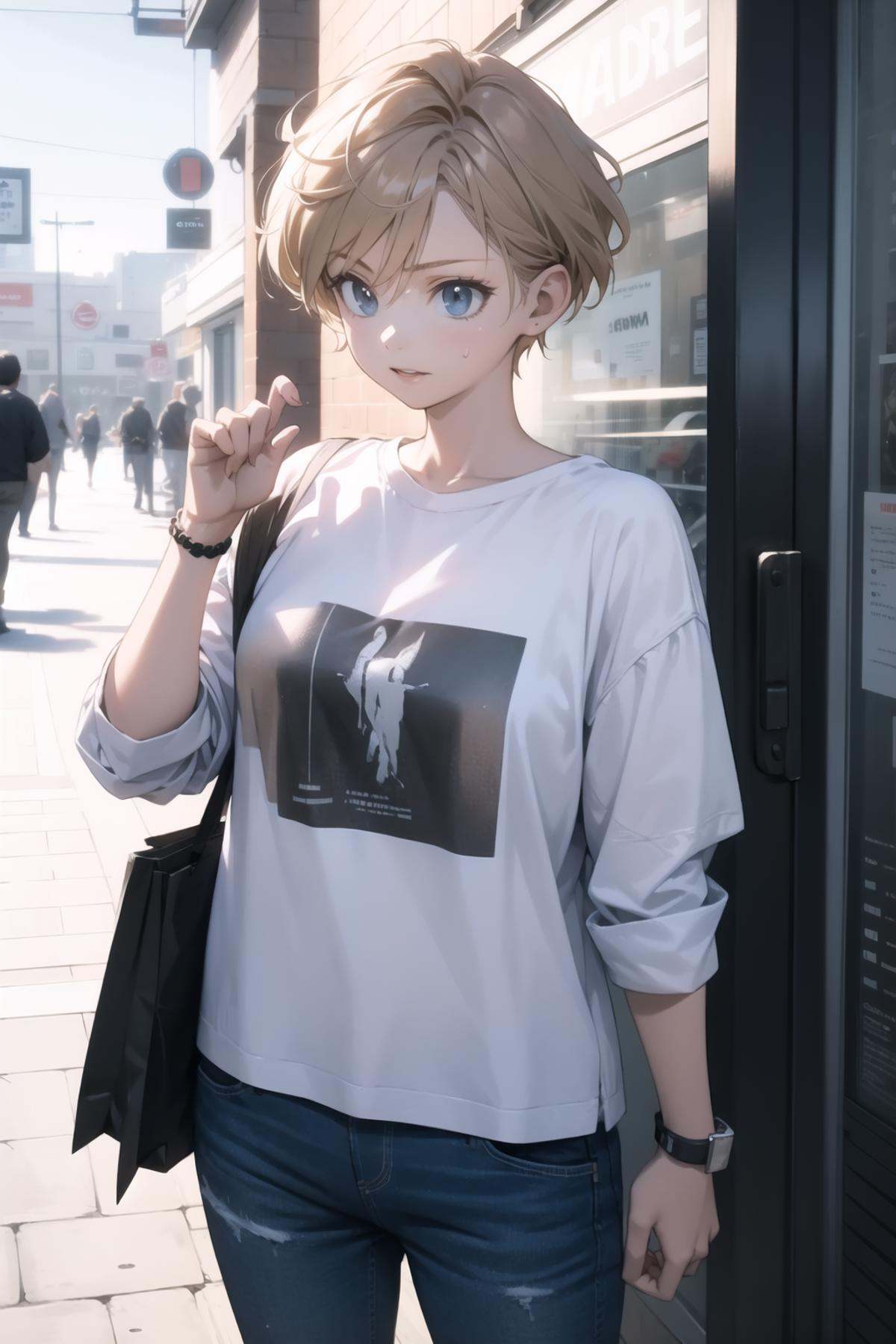 harukasm,  casual,  streetwear1girl on Tensor.Art
