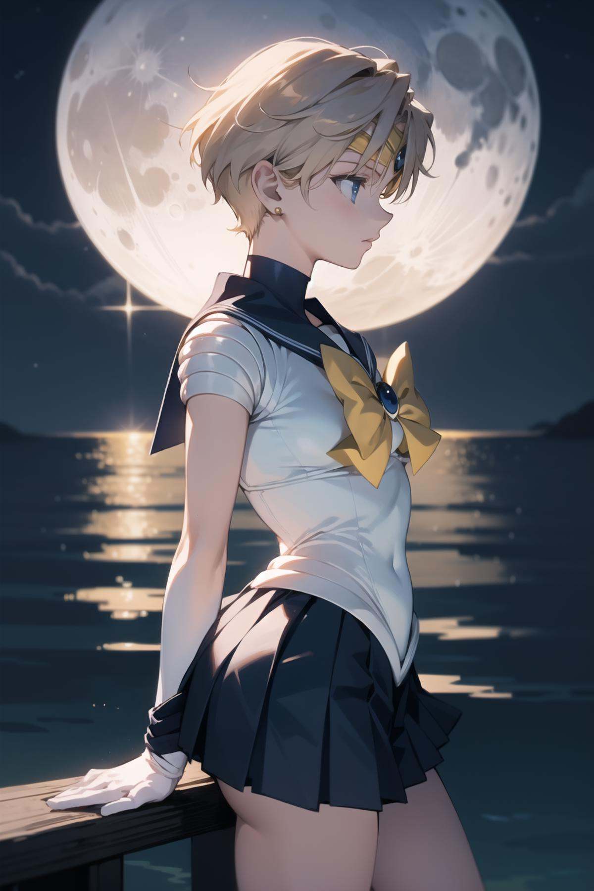 harukasm,  sailor senshi uniform,  leotard on Tensor.Art