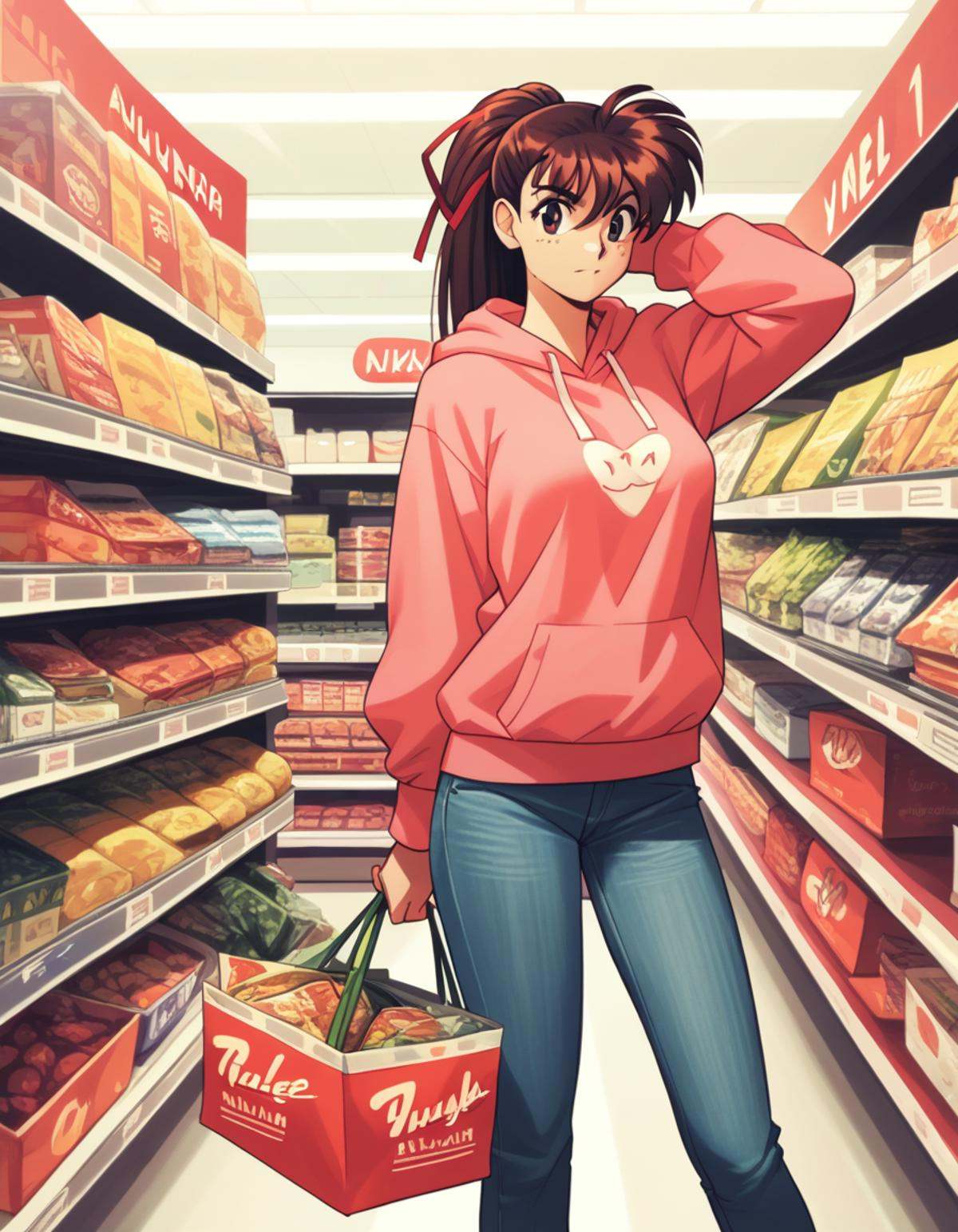 takeuchi yuka,  anna miller,  pink hoodie on Tensor.Art