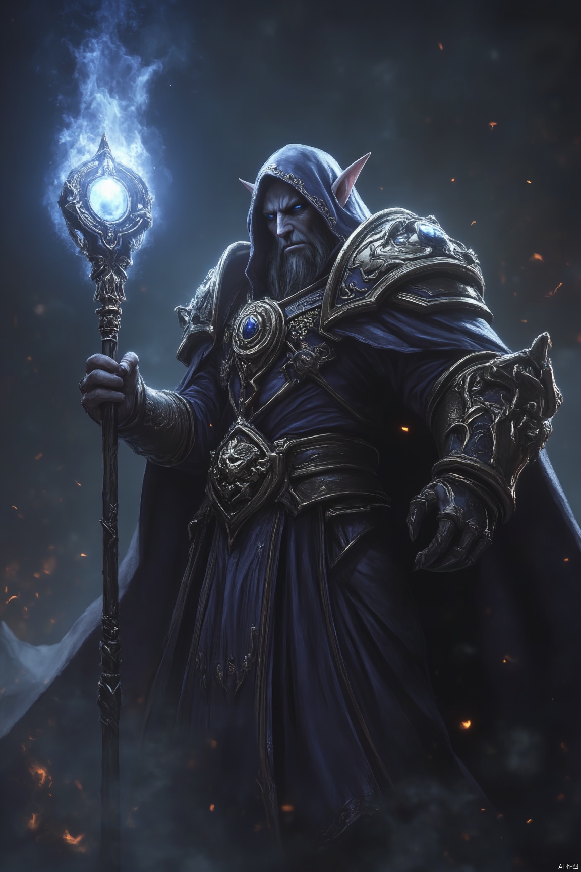 World of Warcraft, human, Anduin, priest, staff, holy light