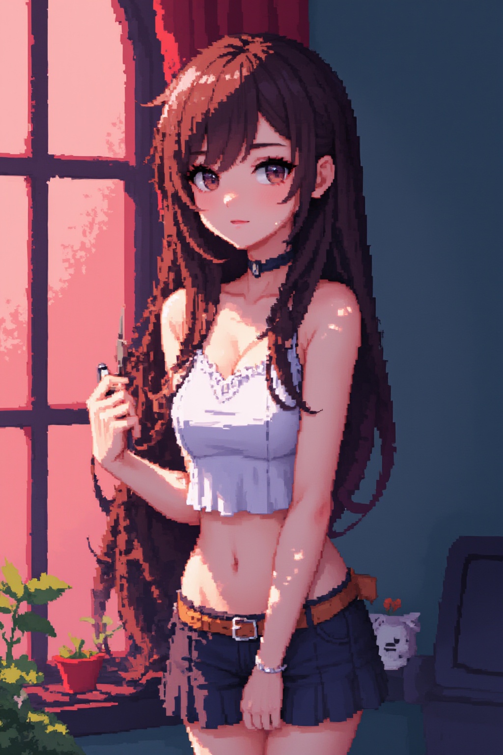 1girl,  Pixel Art on Tensor.Art
