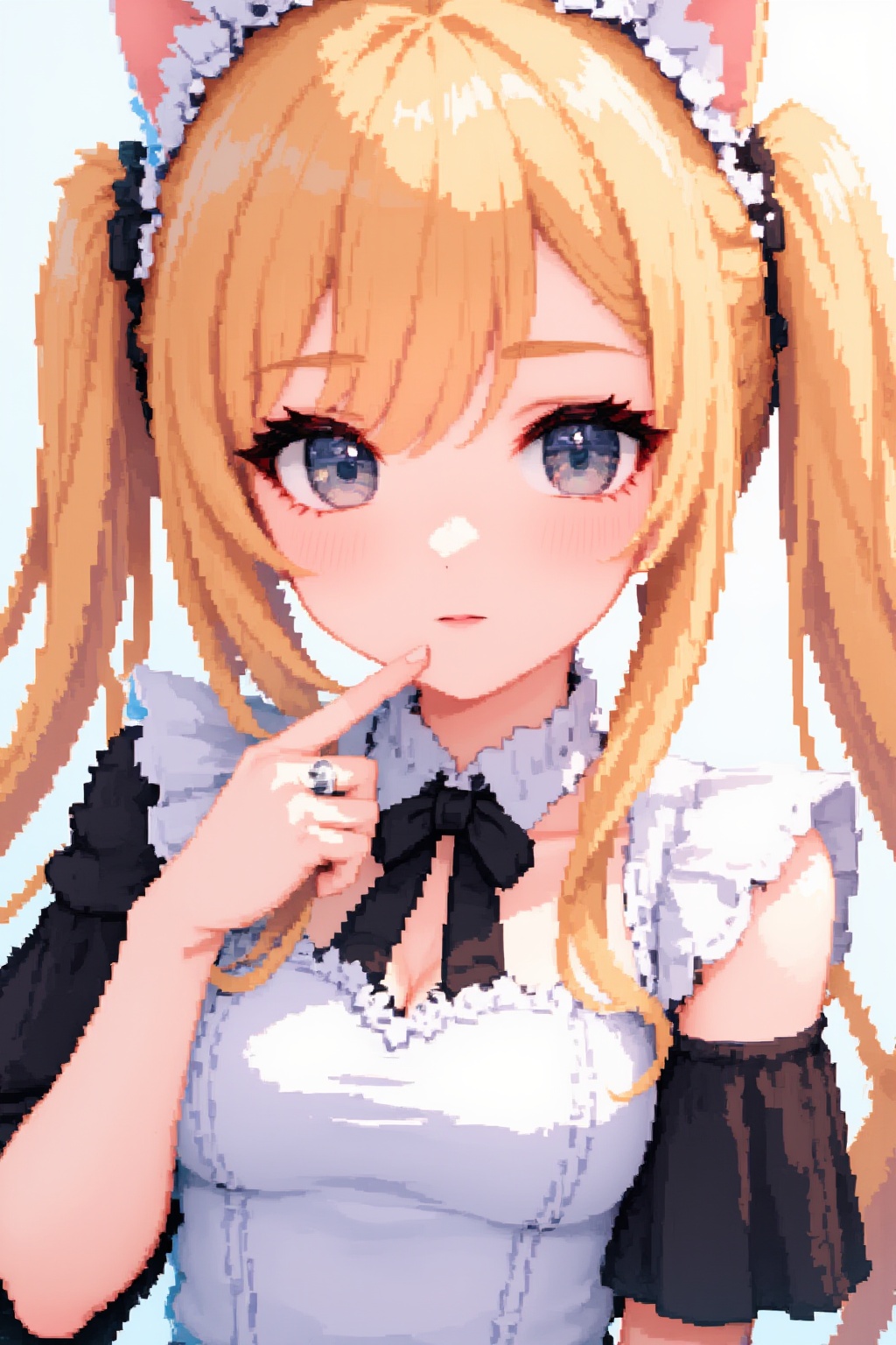 cute girl,  cat girl,  blonde hair on Tensor.Art