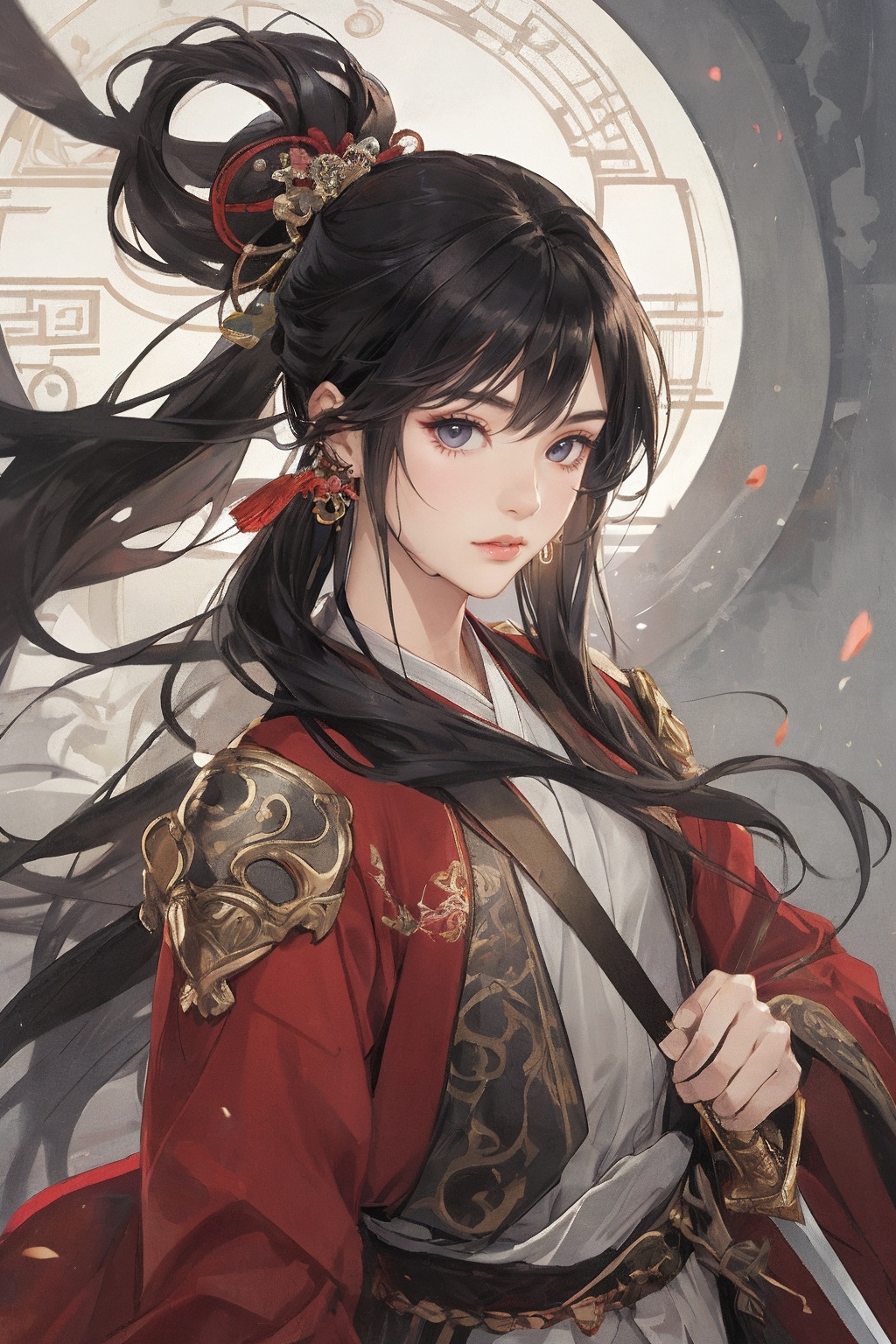 1girl,  long hair,  black hair on Tensor.Art