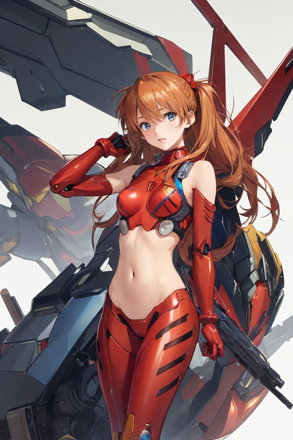 1girl,  (((mecha))),  cutout above navel on Tensor.Art
