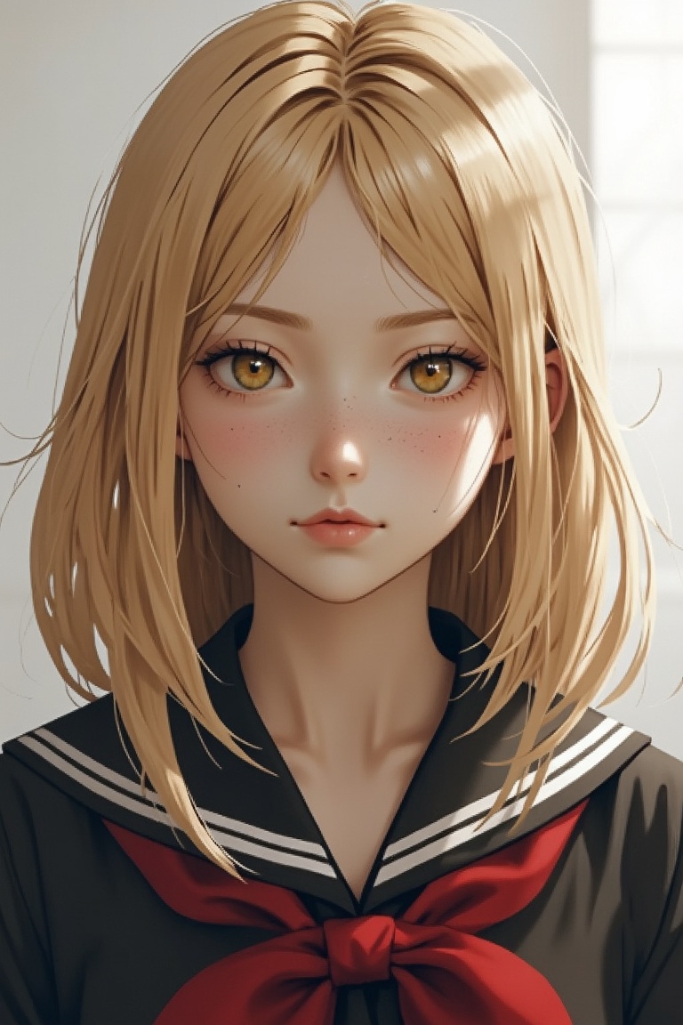 Reiko Natsume,  Anime Girl,  Dusty blonde hair on Tensor.Art