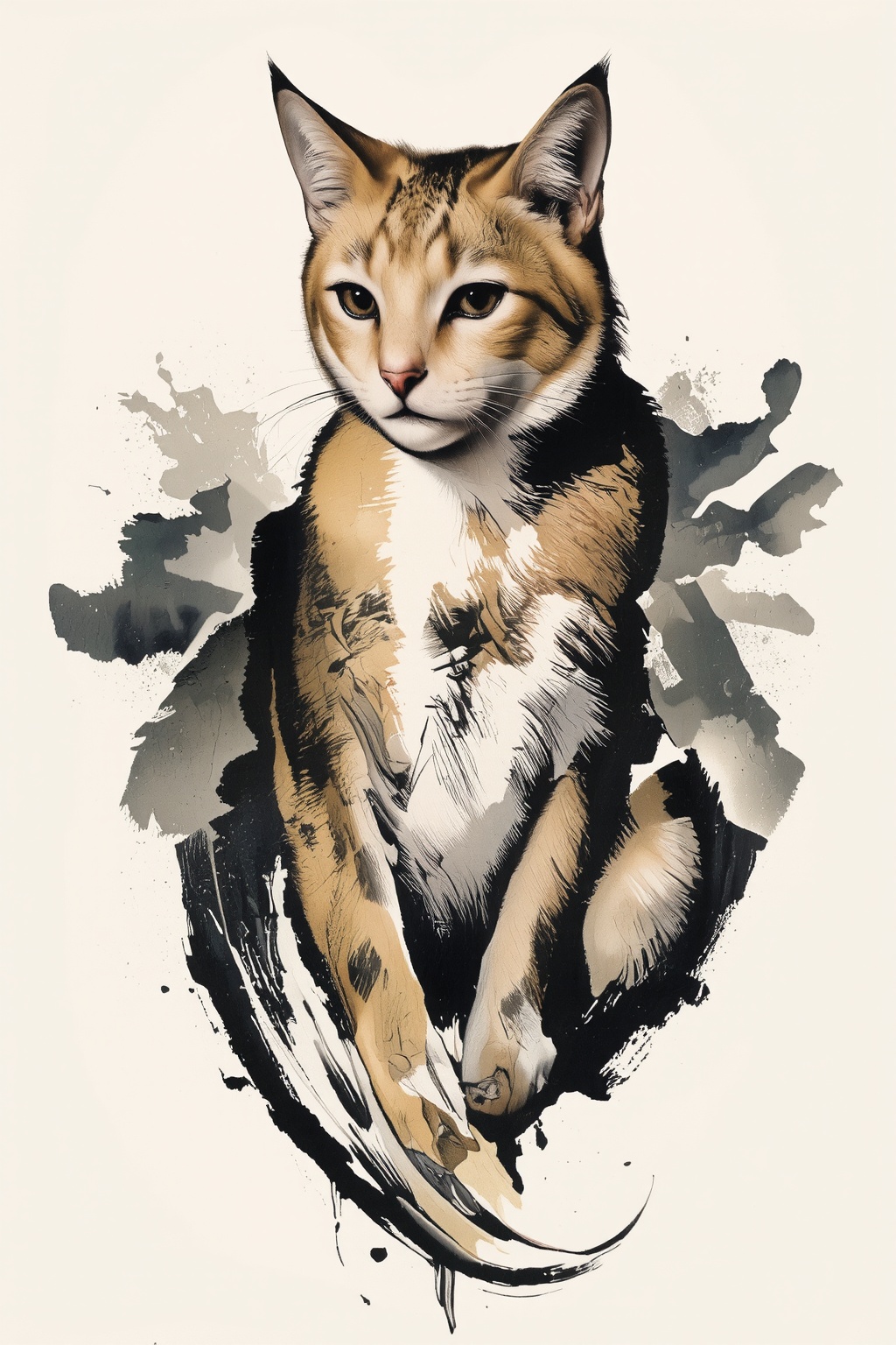 chimeric animals,  Tattoo Sketch,  Ink Playing on Tensor.Art