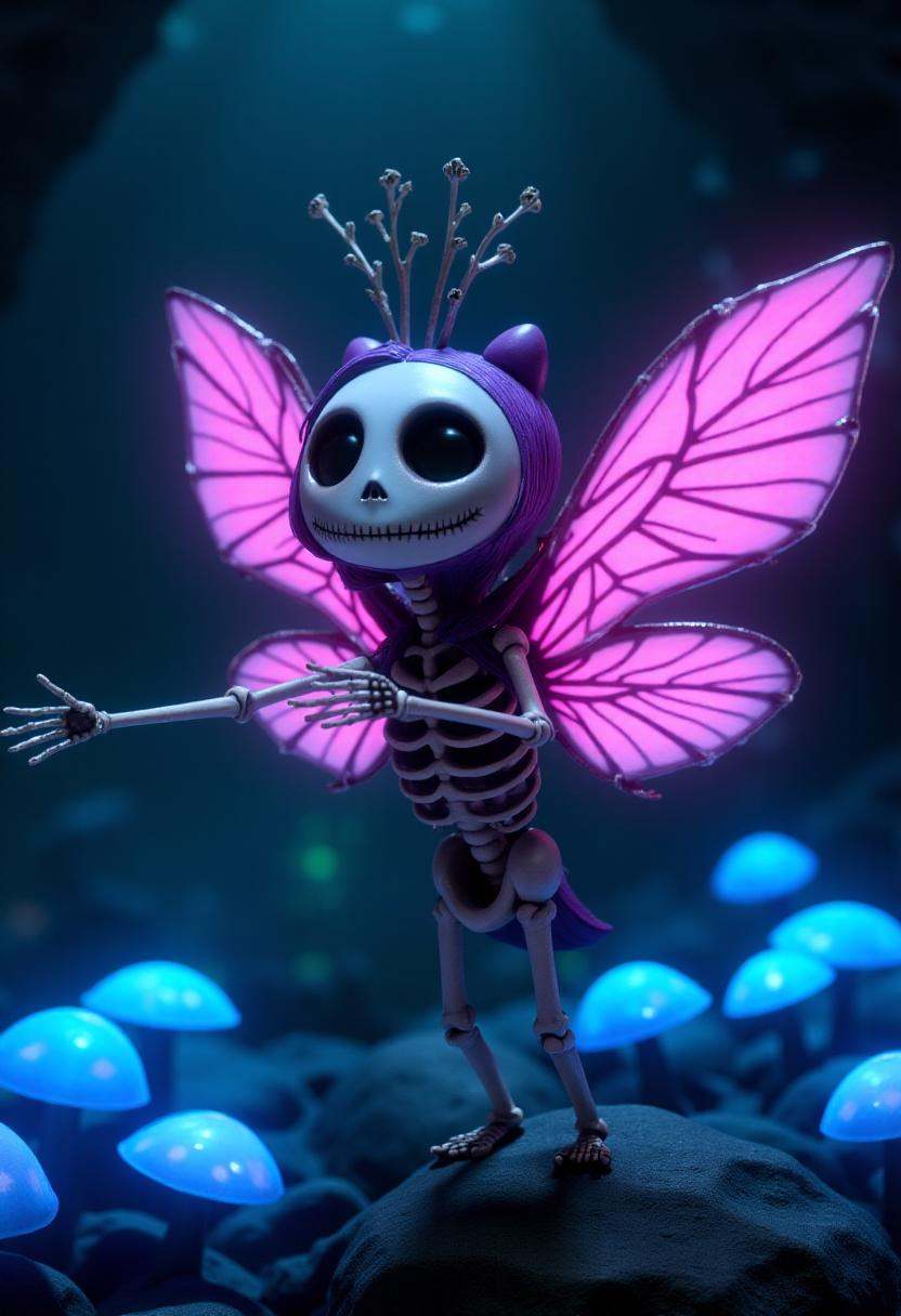tburton_style,  skeleton pixie,  adorable on Tensor.Art