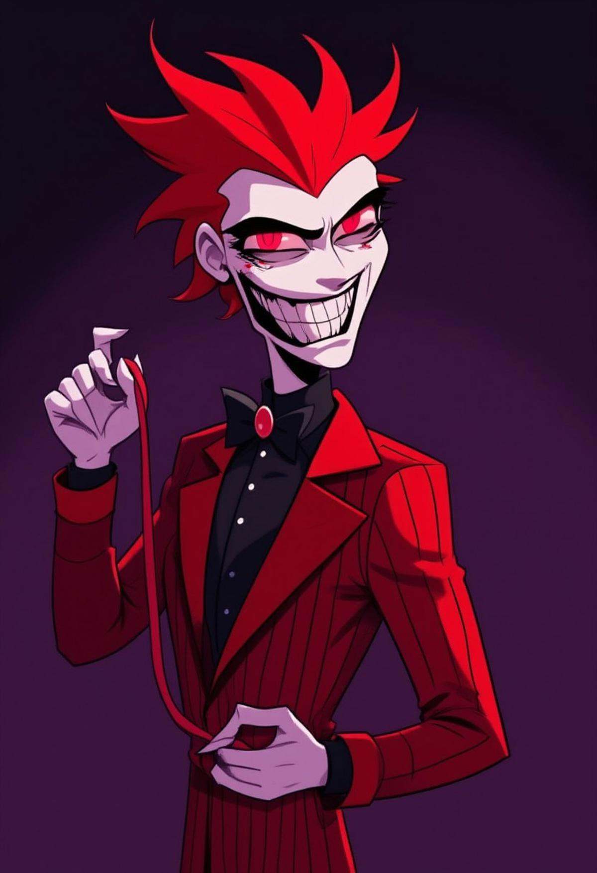 (hhstyle),  a male with bright red hair styled in a spiky,  exaggerated manner and large on Tensor.Art