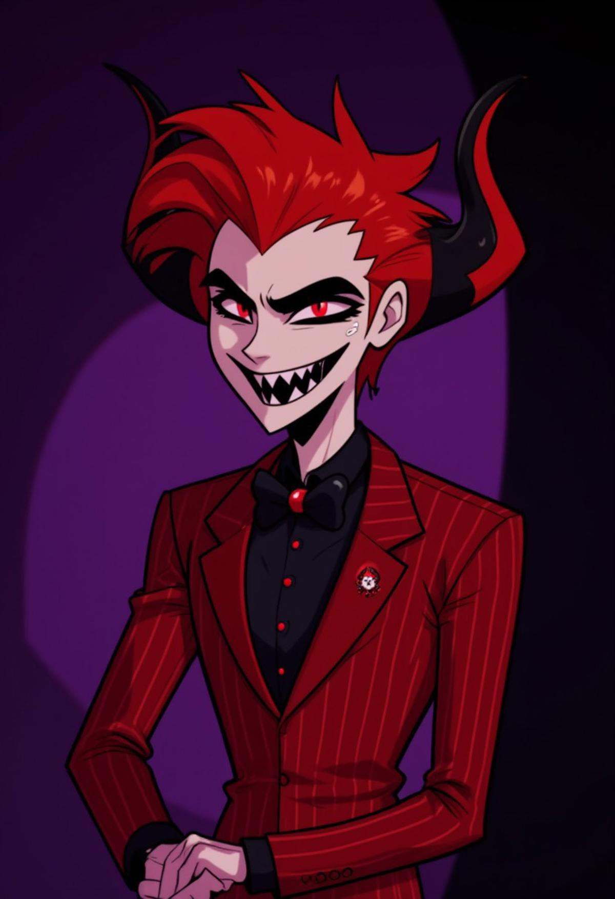 (hhstyle),  a male with bright red hair styled in a spiky,  exaggerated manner and large on Tensor.Art