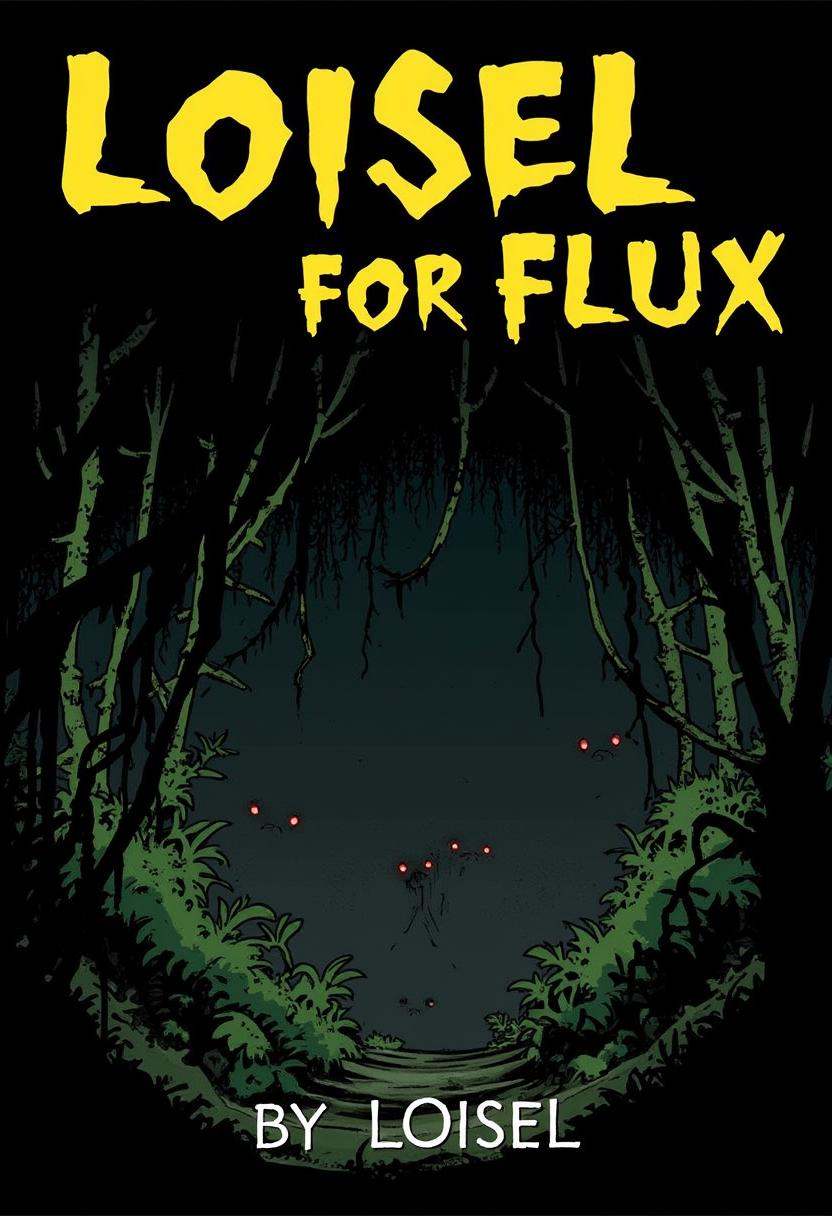 Title page,  "LOISEL FOR FLUX",  yellow text on a dark background on Tensor.Art