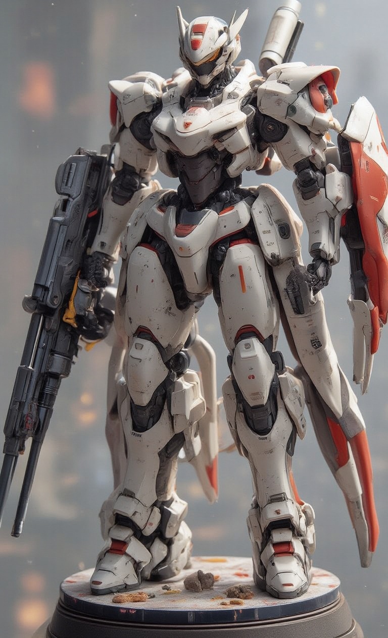 Masterpiece,  plastic model,  diorama of a robot figure on Tensor.Art