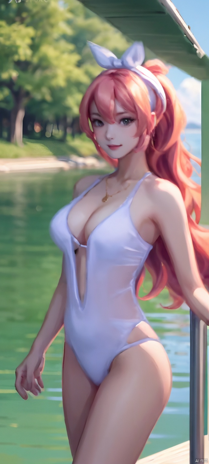 8K, best quality, photorealistic, raw photo, detailed skin, masterpiece quality, , 1girl, solo, In the lake, looking at viewer, masterpiece, best quality