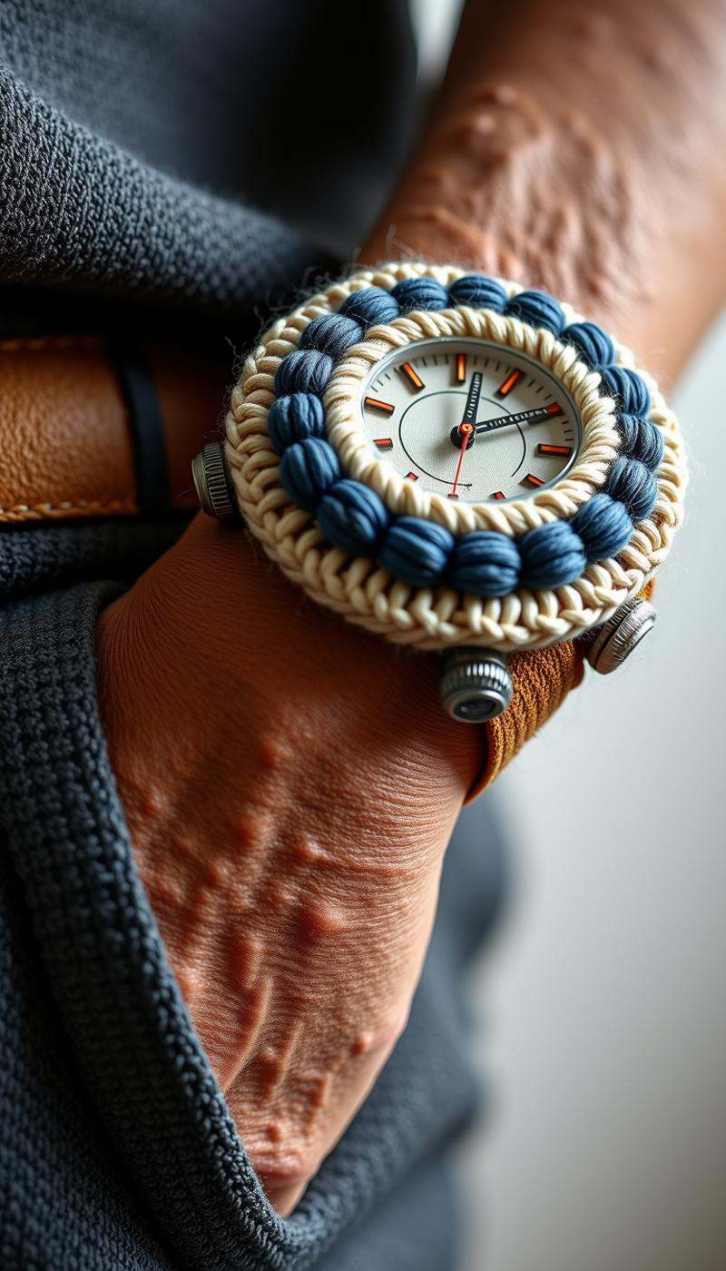 Made out of wool a Wristwatch