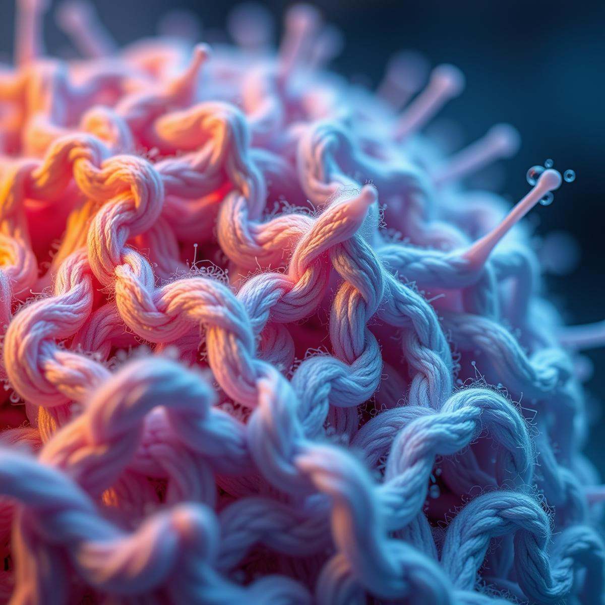 W00lyW0rld Microscopic Photography, Surrealism, Highly detailed, Bright colors, Crystalline structures, Frozen water droplets, Intricate patterns, Labyrinthine shapes, Whimsical, Mystical, Dreamlike, Glowing light, Ethereal atmosphere, Blurred background, Soft focus, High contrast, Vivid hues, Water droplet suspended in air, Macro lens, Shallow depth of field