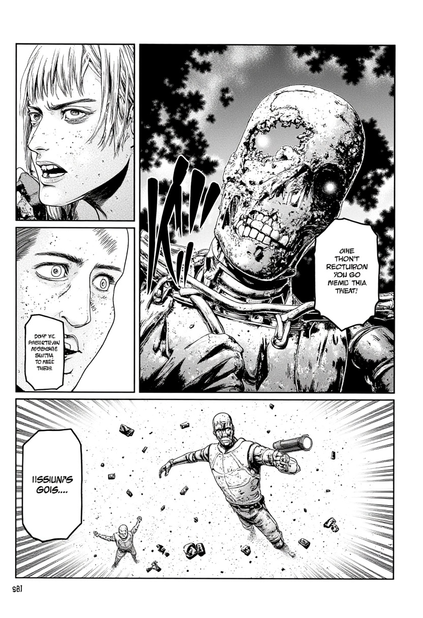 A black-and-white manga scene inspired by The Terminator (Final Confrontation with T-800)A tense,  action-heavy scene from...