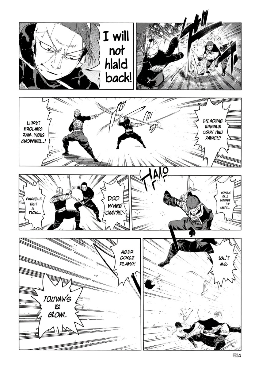 Six-panel black-and-white action manga scene with a ninja battleA dynamic,  high-action scene filled with sharp details.Pa...