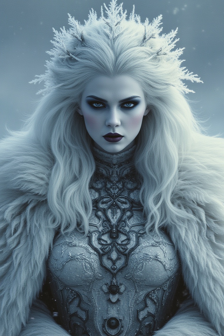 woM4gV1nt4g3 style,  A portrait of a gorgeous woman with elements that blends nature and fantasy,  she has pale skin on Te...