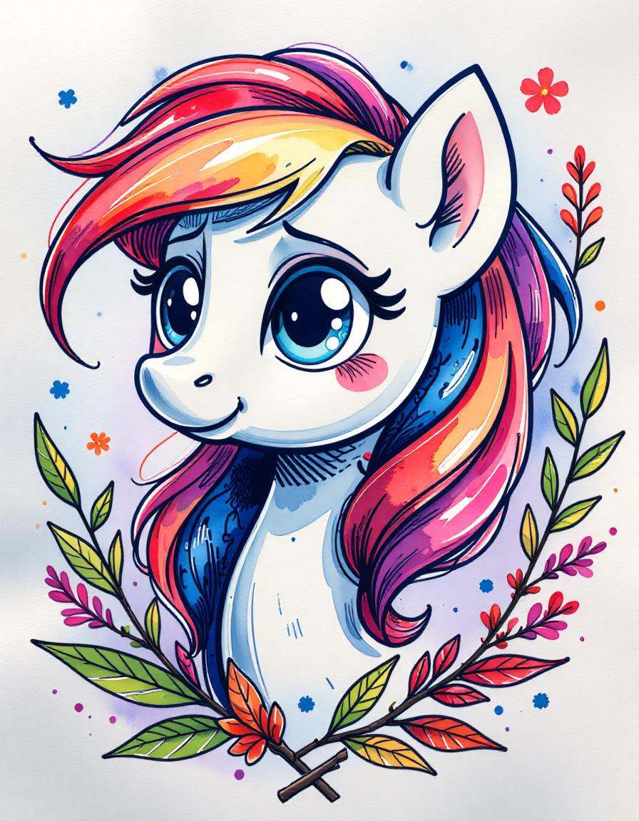tshirt design, my little pony, the style of wat3rc0l0r