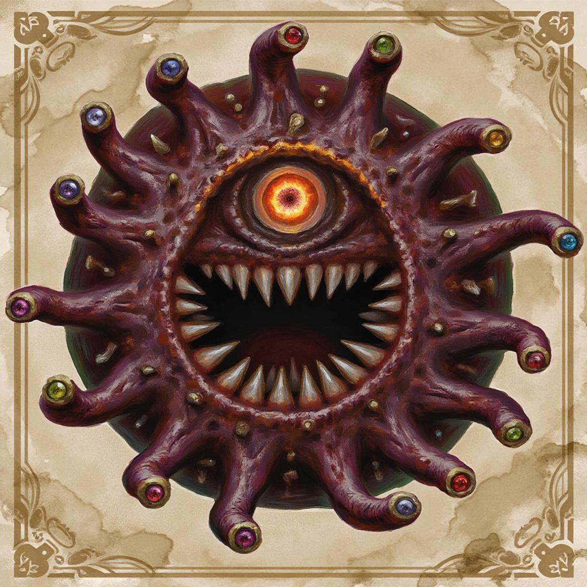 dndstyle illustration of a beholder