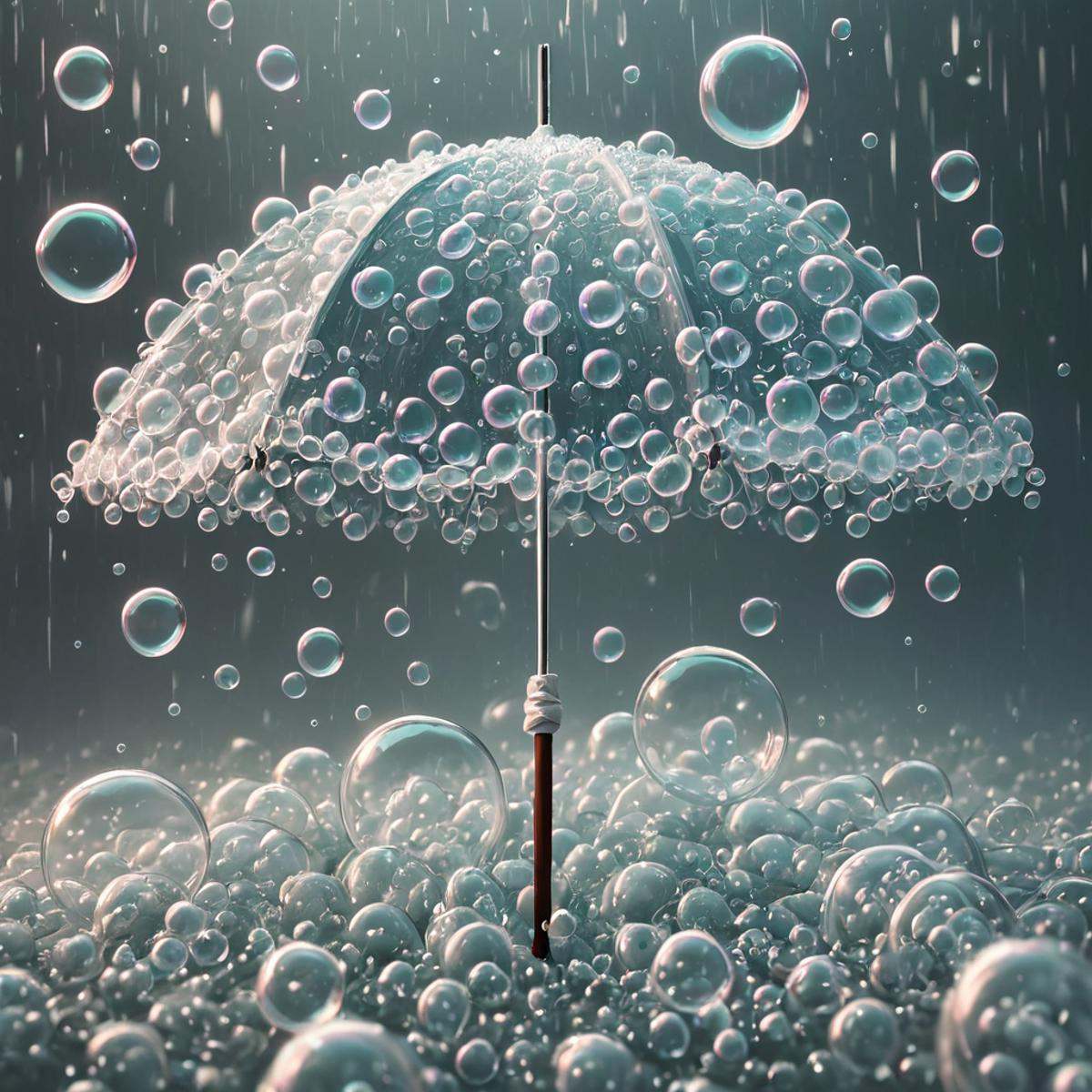 photo a umbrella made of bubbles,  wow_bbls on Tensor.Art