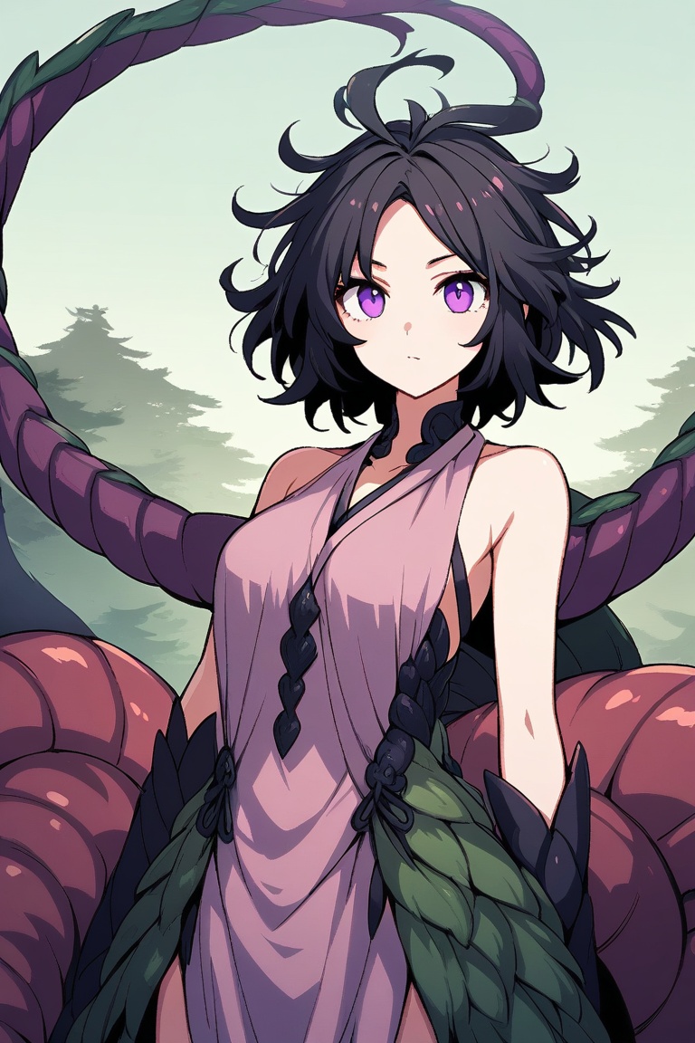 1girl,  solo,  black hair on Tensor.Art