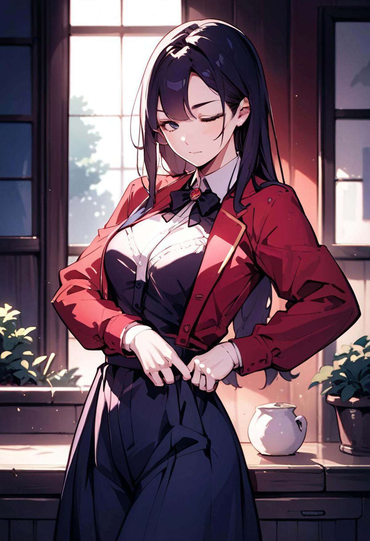 score_9, score_8_up, score_7_up, source_anime, ADJUSTING SKIRT, 