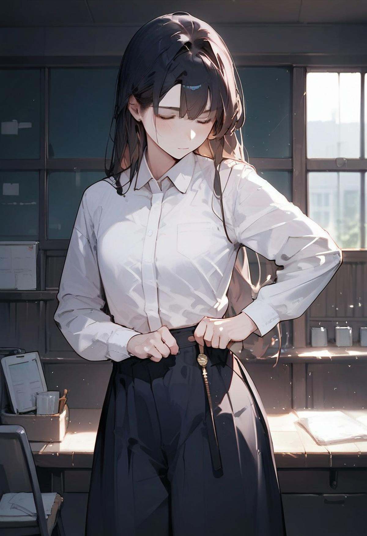 score_9, score_8_up, score_7_up, source_anime, ADJUSTING SKIRT, 