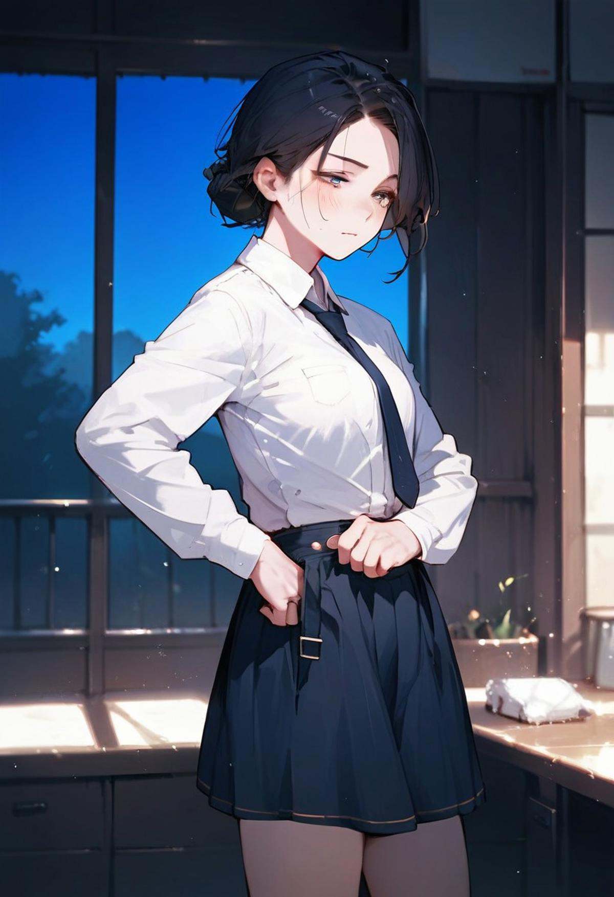 score_9, score_8_up, score_7_up, source_anime, ADJUSTING SKIRT, 