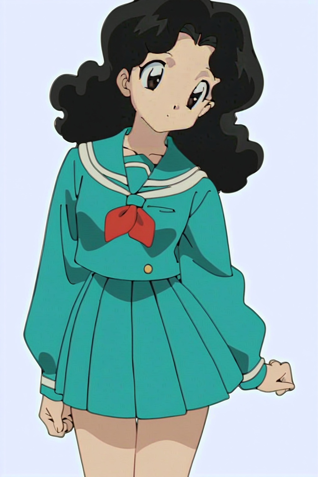 1girl,  solo,  wavy hair on Tensor.Art
