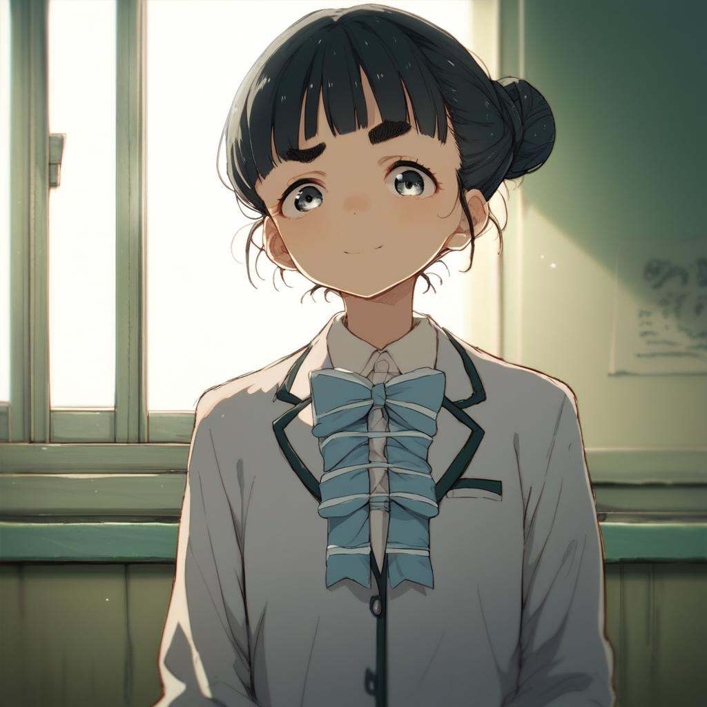 Basori,  1girl,  black hair on Tensor.Art