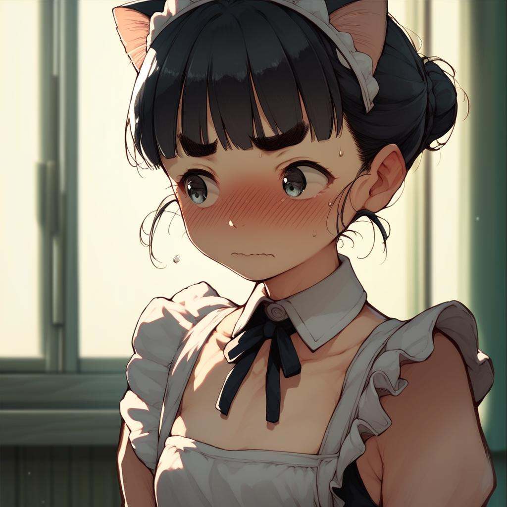 Basori,  1girl,  black hair on Tensor.Art