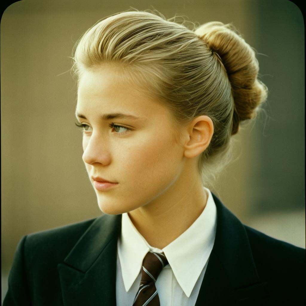 analog film photo of Kodak Portra 400 analog film stocks of a man in a suit and tie looking away,  detailed image,  sharp...