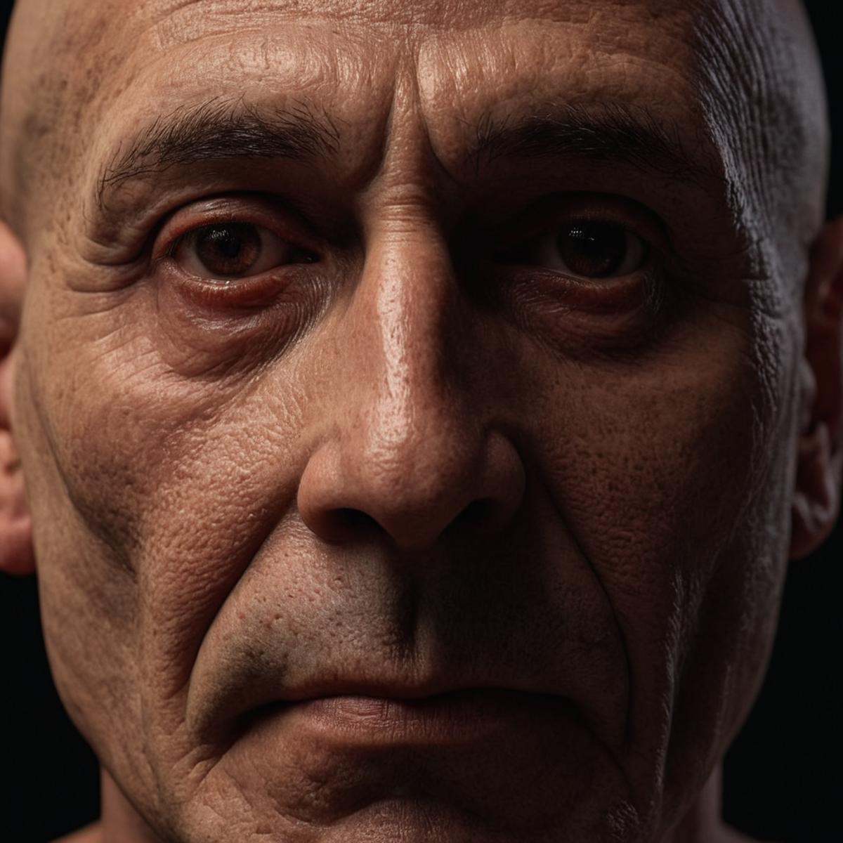 cinematic film still of A cinematic skin texture style still image of a creepy looking man with a creepy mask,  detailed w...