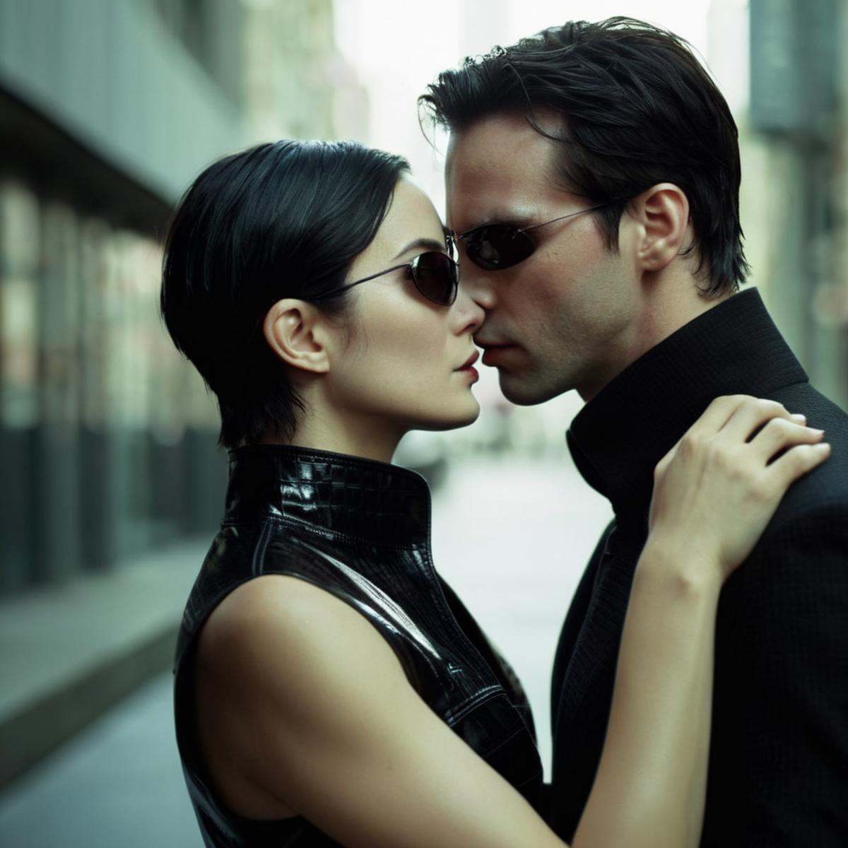 cinematic film still of Neo,  Trinity,  1girl on Tensor.Art