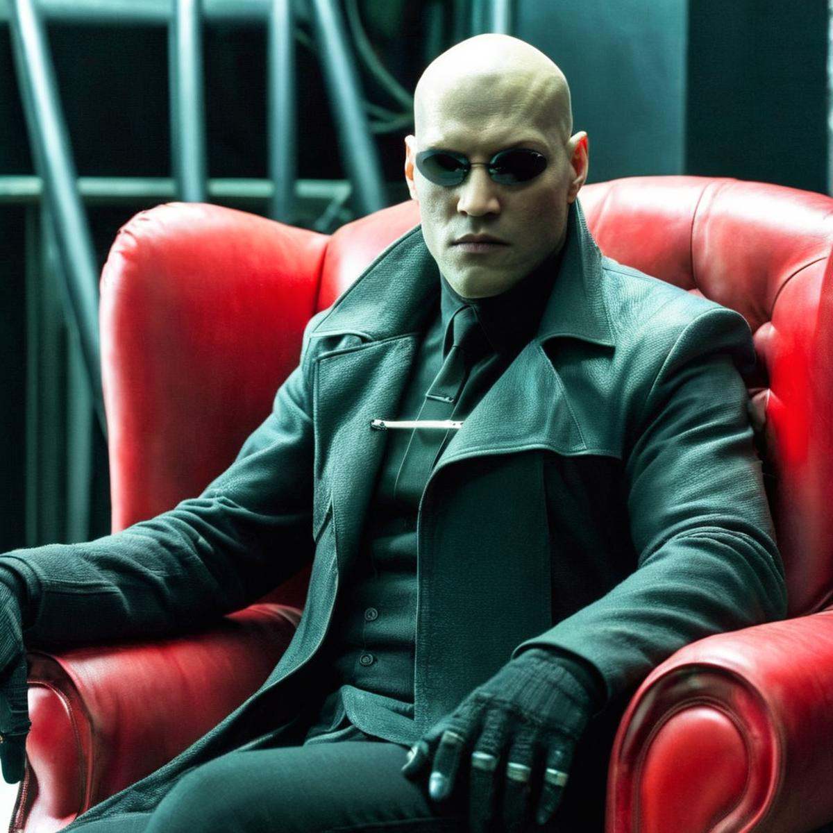 Horror-themed,  Morpheus solo,  red chair on Tensor.Art