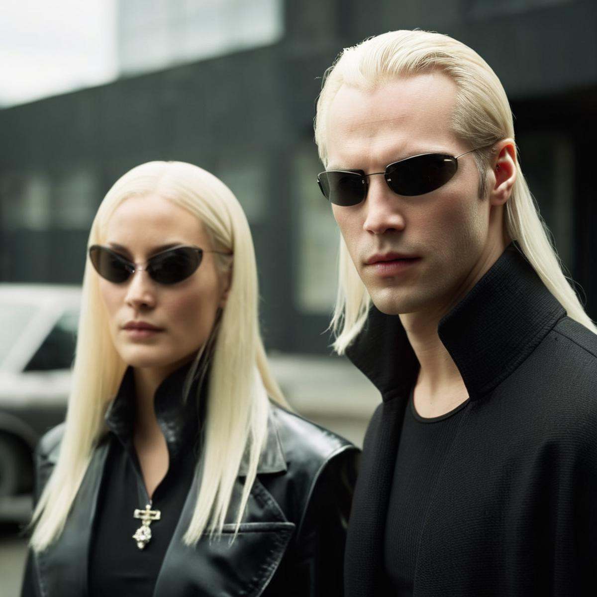 cinematic film still of twins,  solo,  long hair on Tensor.Art