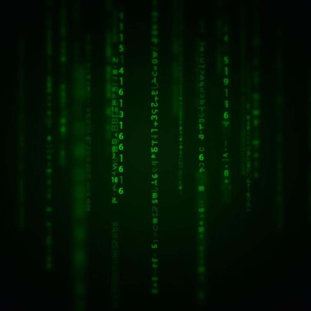 In the matrix style a green background with many green numbers,  cinematic,  film on Tensor.Art
