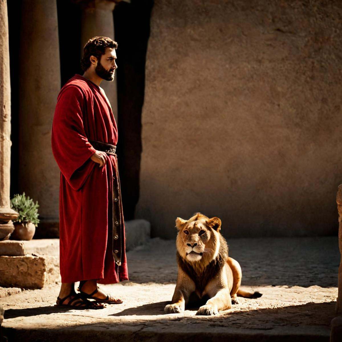cinematic film still of 1 realism perfect Chiaroscuro Lighting Style In ancient mythical legendary world,  Hades a man in...