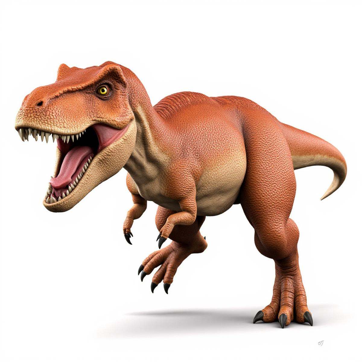 Hyperrealistic art A cinematic skin texture style still image of a dinosaur with its mouth open and its mouth wide open,...