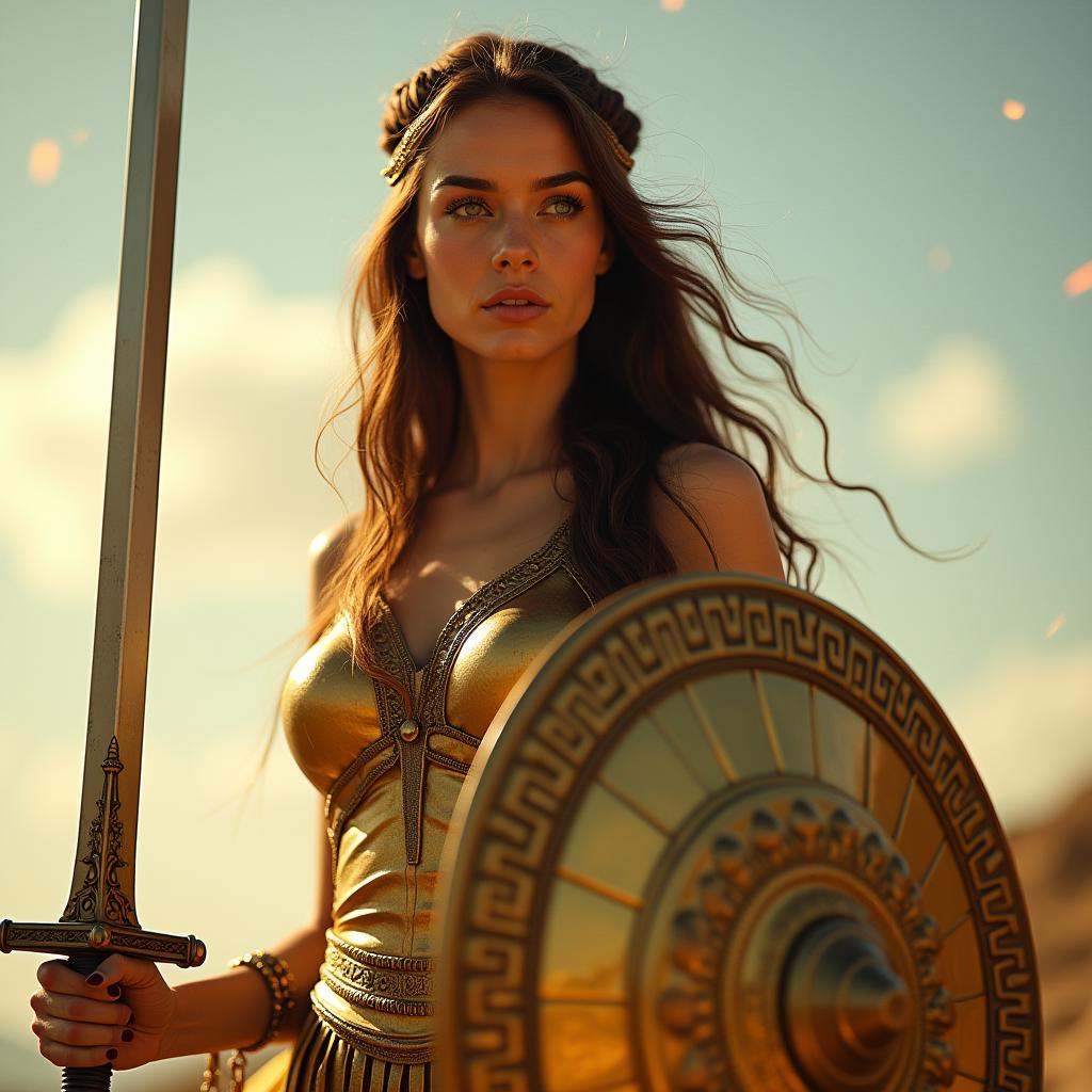 Conceptual Art of in Greek Mythology style,  sharp detailed cinematic image,  In ancient mythical legendary world on Tenso...