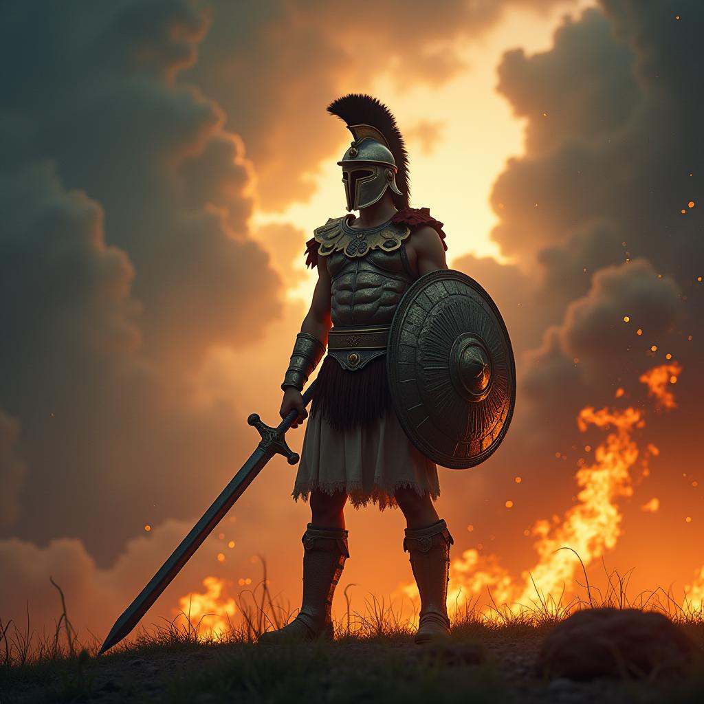 Conceptual Art of in Greek Mythology style,  sharp detailed cinematic image,  In ancient mythical legendary world on Tenso...