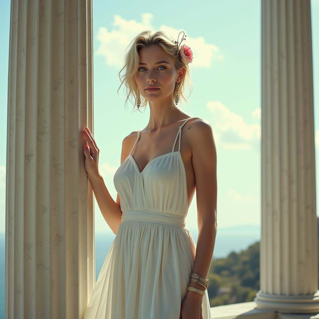 Conceptual Art of in Greek Mythology style,  sharp detailed cinematic image,  In ancient mythical legendary world on Tenso...