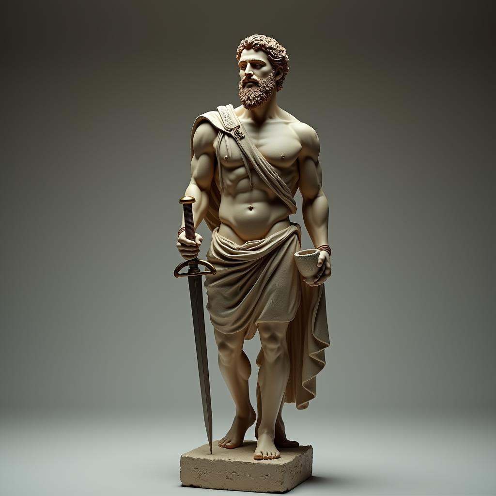 Conceptual Art of in Greek Mythology style,  sharp detailed cinematic image,  In ancient mythical legendary world on Tenso...