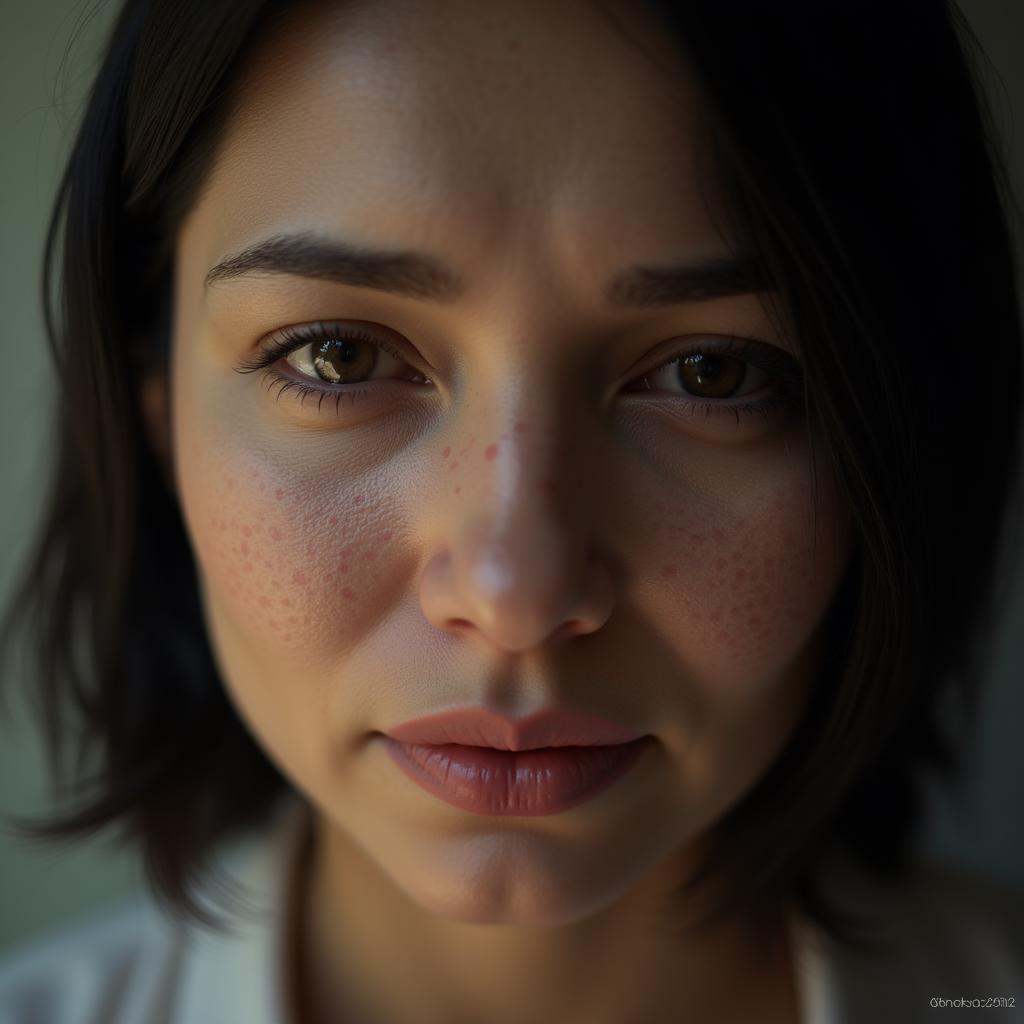 Contrast:1A cinematic skin texture style still image of a woman with a very large amount of skin,  detailed wrinkles,  ski...