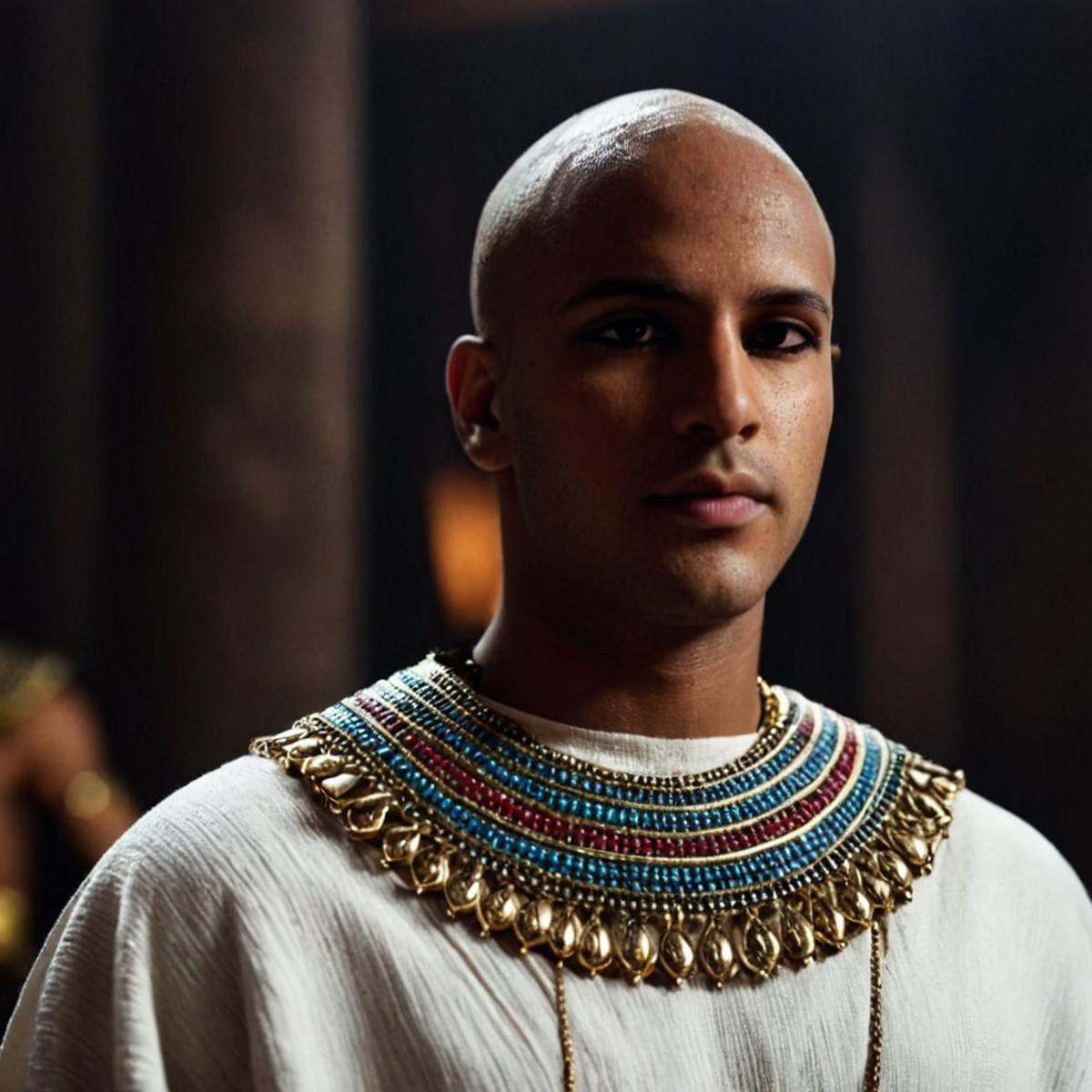 cinematic film still of 0 realism perfect Unreal Engine style Chiaroscuro Lighting Style Long time ago In ancient Egypt,...